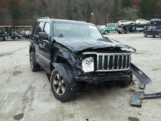 1J8GN28K18W131960 - 2008 JEEP LIBERTY SP BLACK photo 1