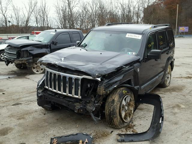 1J8GN28K18W131960 - 2008 JEEP LIBERTY SP BLACK photo 2