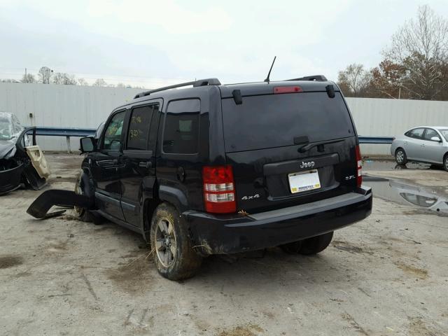 1J8GN28K18W131960 - 2008 JEEP LIBERTY SP BLACK photo 3