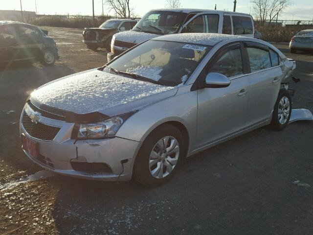 1G1PC5SB9E7190650 - 2014 CHEVROLET CRUZE LT SILVER photo 2