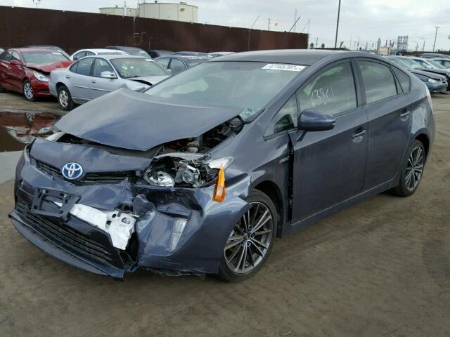 JTDKN3DU2D5609866 - 2013 TOYOTA PRIUS GRAY photo 2