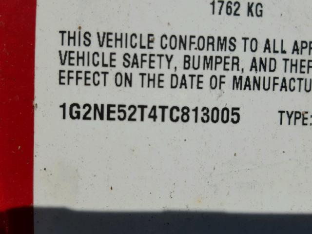 1G2NE52T4TC813005 - 1996 PONTIAC GRAND AM S 红色 照片 10