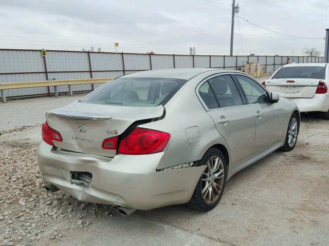 JNKBV61E47M702654 - 2007 INFINITI G35 GOLD photo 4