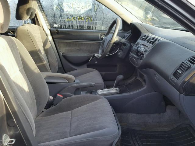 1HGES26725L019009 - 2005 HONDA CIVIC EX GRAY photo 5