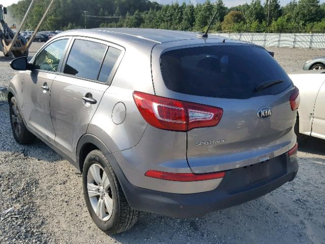 KNDPB3A25D7389807 - 2013 KIA SPORTAGE B GRAY photo 3