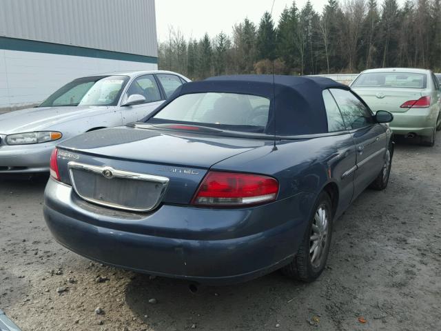 1C3EL65R62N114232 - 2002 CHRYSLER SEBRING LI BLUE photo 4