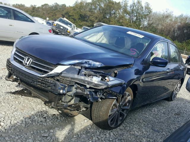 1HGCR2F50FA034283 - 2015 HONDA ACCORD SPO BLUE photo 2