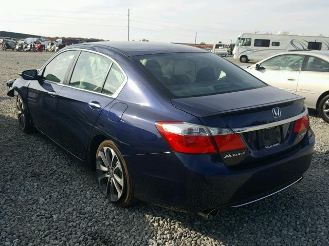 1HGCR2F50FA034283 - 2015 HONDA ACCORD SPO BLUE photo 3