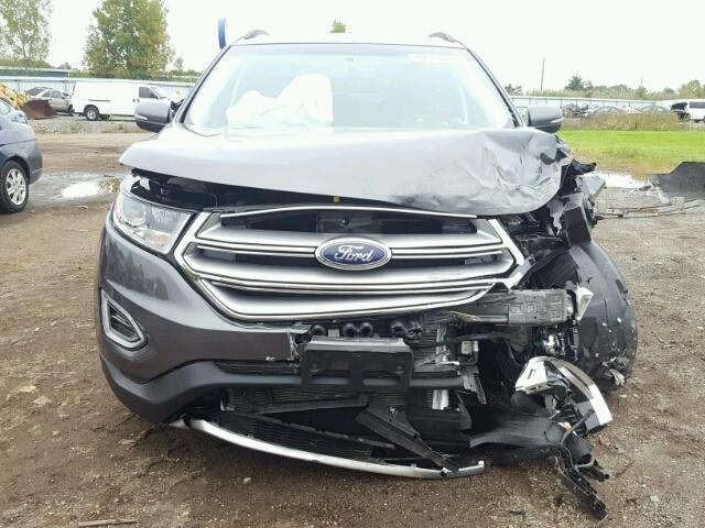 2FMPK4J8XGBC10100 - 2016 FORD EDGE SEL CHARCOAL photo 9