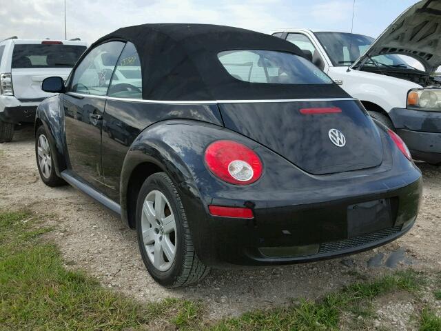 3VWRF31Y17M407289 - 2007 VOLKSWAGEN NEW BEETLE BLACK photo 3