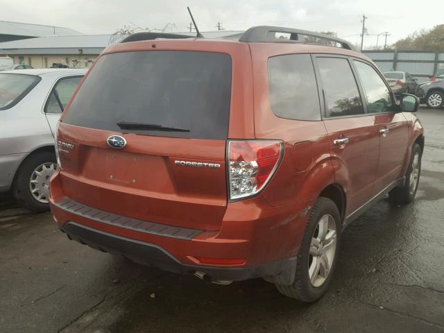 JF2SH6CC7AH917256 - 2010 SUBARU FORESTER 2 ORANGE photo 4