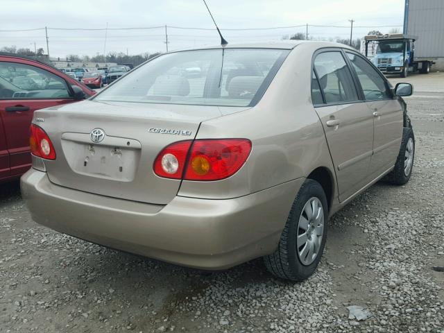 1NXBR32E14Z198395 - 2004 TOYOTA COROLLA CE BEIGE photo 4