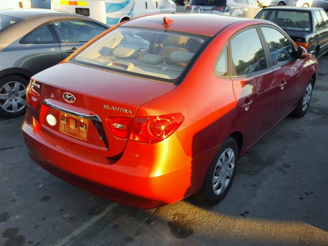 KMHDU4AD0AU042852 - 2010 HYUNDAI ELANTRA BL MAROON photo 4