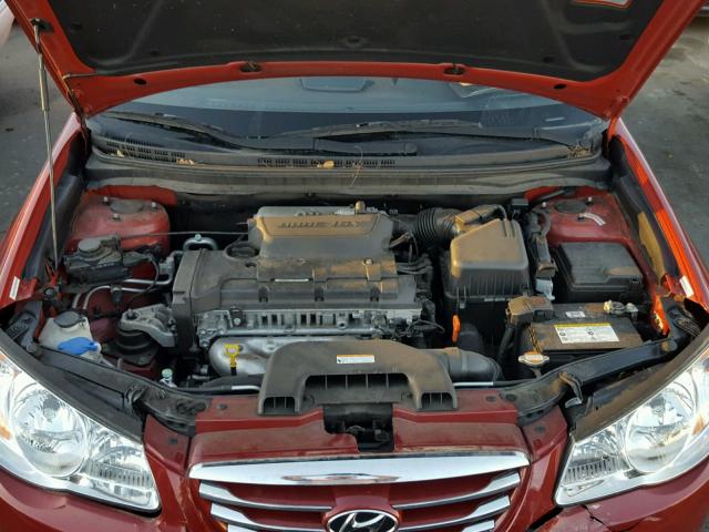 KMHDU4AD0AU042852 - 2010 HYUNDAI ELANTRA BL MAROON photo 7