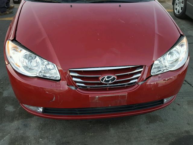 KMHDU4AD0AU042852 - 2010 HYUNDAI ELANTRA BL MAROON photo 9