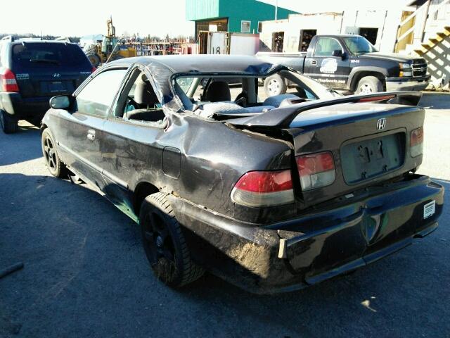 1HGEJ6278YL807278 - 2000 HONDA CIVIC LX BLACK photo 3