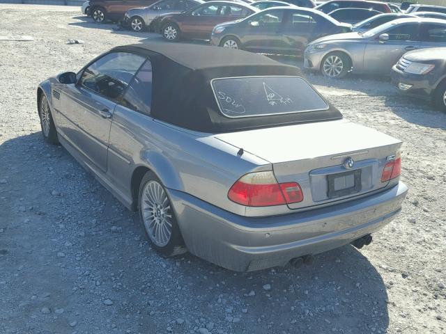 WBSBR93444PK04646 - 2004 BMW M3 GRAY photo 3