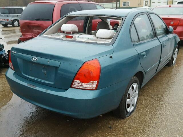 KMHDN46D76U347827 - 2006 HYUNDAI ELANTRA GL GREEN photo 4