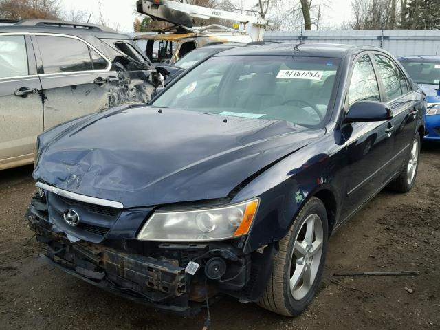 5NPEU46F67H282462 - 2007 HYUNDAI SONATA BLUE photo 2