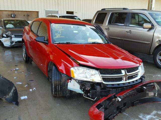 1C3CDZAB5DN725872 - 2013 DODGE AVENGER SE RED photo 1