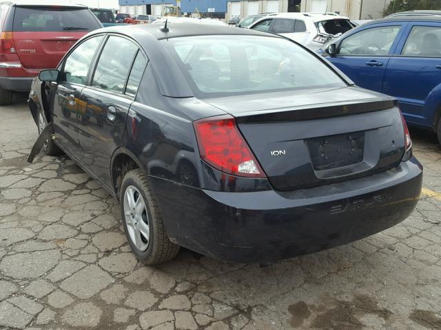 1G8AJ58F27Z137982 - 2007 SATURN ION LEVEL BLACK photo 3