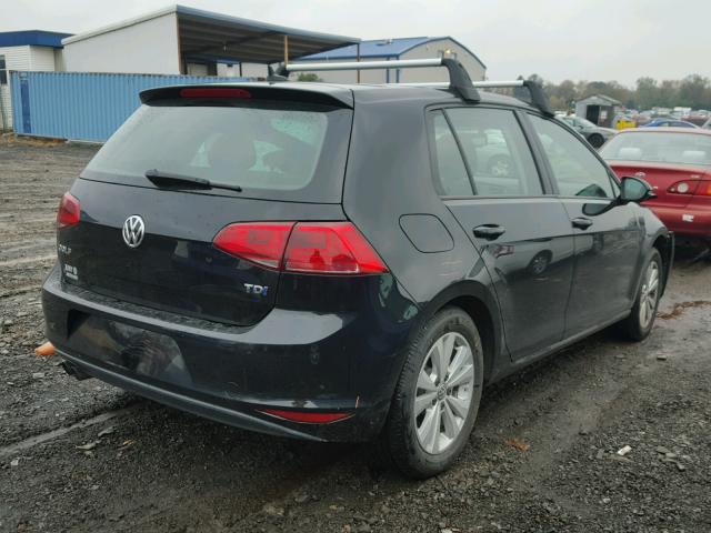 3VW2A7AU2FM060932 - 2015 VOLKSWAGEN GOLF TDI BLACK photo 4