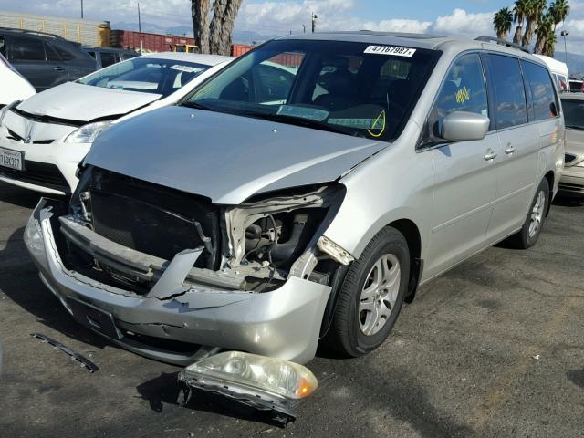 5FNRL38696B441189 - 2006 HONDA ODYSSEY EX SILVER photo 2