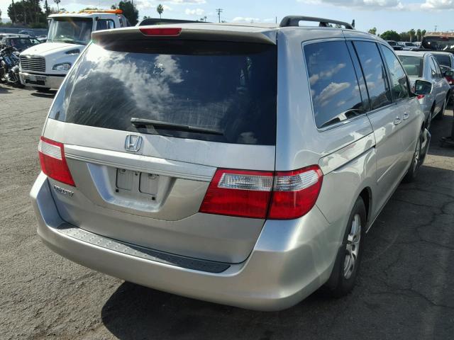 5FNRL38696B441189 - 2006 HONDA ODYSSEY EX SILVER photo 4