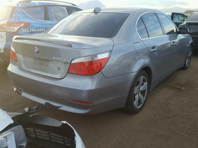 WBANF73527CU28467 - 2007 BMW 530 XI SILVER photo 4