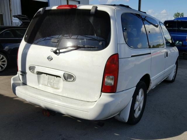 4N2ZN17T21D824779 - 2001 NISSAN QUEST GLE WHITE photo 4