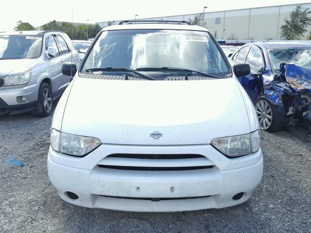 4N2ZN17T21D824779 - 2001 NISSAN QUEST GLE WHITE photo 9