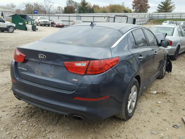 KNAGM4A74F5560621 - 2015 KIA OPTIMA LX BLUE photo 4