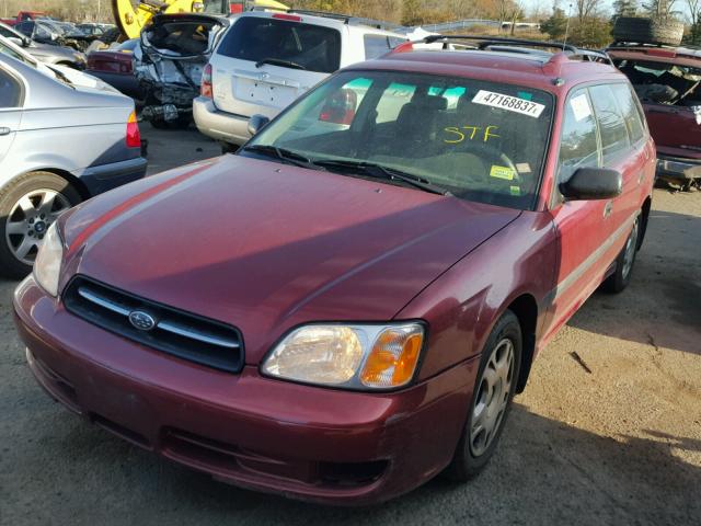 4S3BH635627303418 - 2002 SUBARU LEGACY L MAROON photo 2