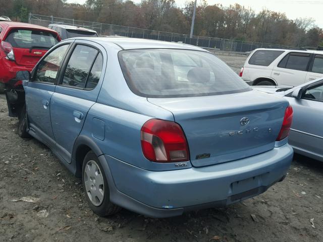 JTDBT1234Y0055446 - 2000 TOYOTA ECHO BLUE photo 3