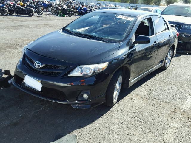 2T1BU4EEXCC914419 - 2012 TOYOTA COROLLA BA BLACK photo 2