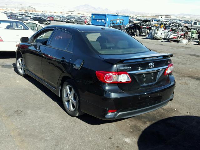 2T1BU4EEXCC914419 - 2012 TOYOTA COROLLA BA BLACK photo 3