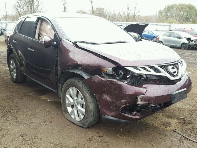 JN8AZ1MW2EW521194 - 2014 NISSAN MURANO S MAROON photo 1