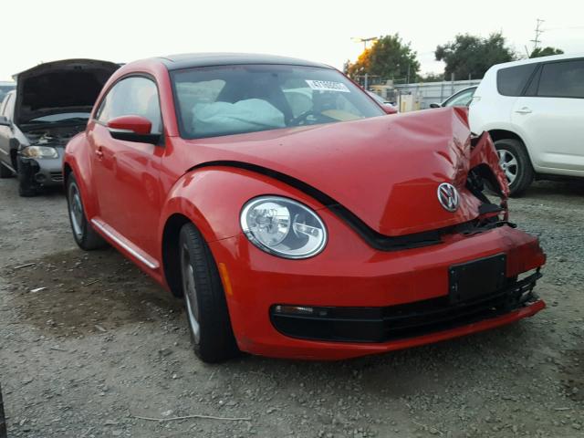 3VWJX7AT5DM638293 - 2013 VOLKSWAGEN BEETLE RED photo 1