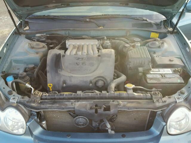 KMHWF35H94A061402 - 2004 HYUNDAI SONATA GLS BLUE photo 7