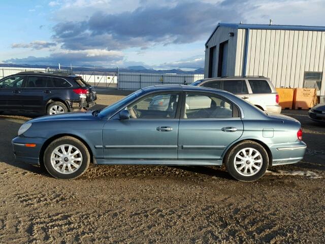 KMHWF35H94A061402 - 2004 HYUNDAI SONATA GLS BLUE photo 9