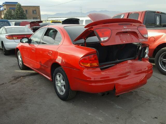 1G3NL52F74C173255 - 2004 OLDSMOBILE ALERO GL RED photo 3