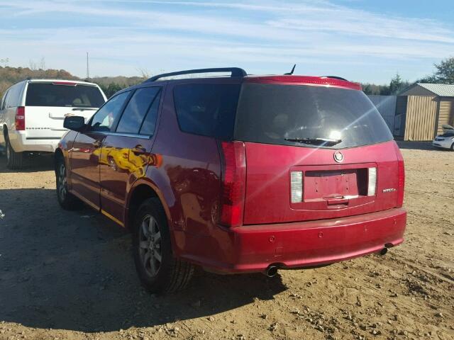 1GYEE437480210565 - 2008 CADILLAC SRX RED photo 3