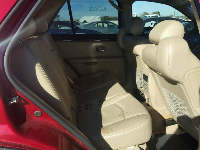 1GYEE437480210565 - 2008 CADILLAC SRX RED photo 6