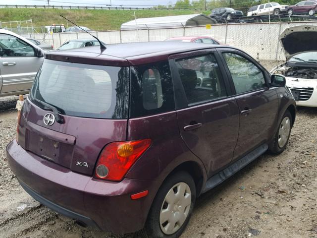 JTKKT624X50104286 - 2005 TOYOTA SCION XA ბურგუნდია ფოტო 4