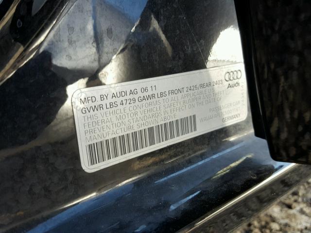 WAUAFAFL7CN001161 - 2012 AUDI A4 PREMIUM BLACK photo 10