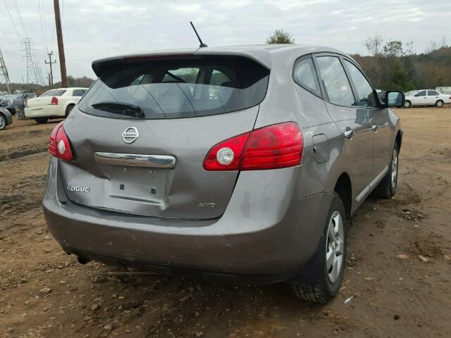 JN8AS5MV1DW658323 - 2013 NISSAN ROGUE S GRAY photo 4