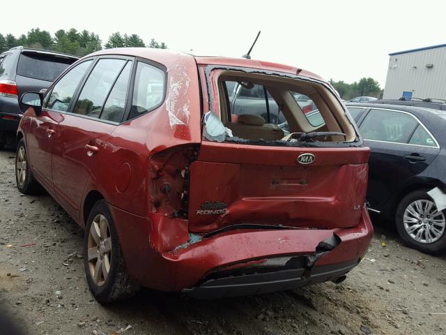 KNAFG525077095878 - 2007 KIA RONDO BASE RED photo 3