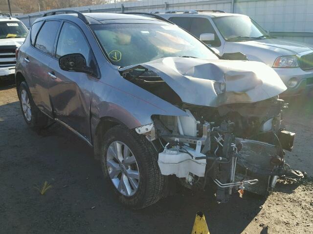 JN8AZ1MW4CW221766 - 2012 NISSAN MURANO S GRAY photo 1