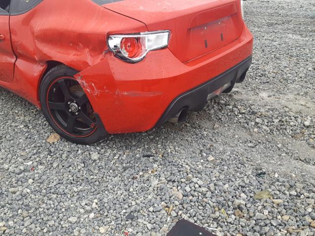 JF1ZNAA19D1704306 - 2013 TOYOTA SCION FR-S RED photo 10