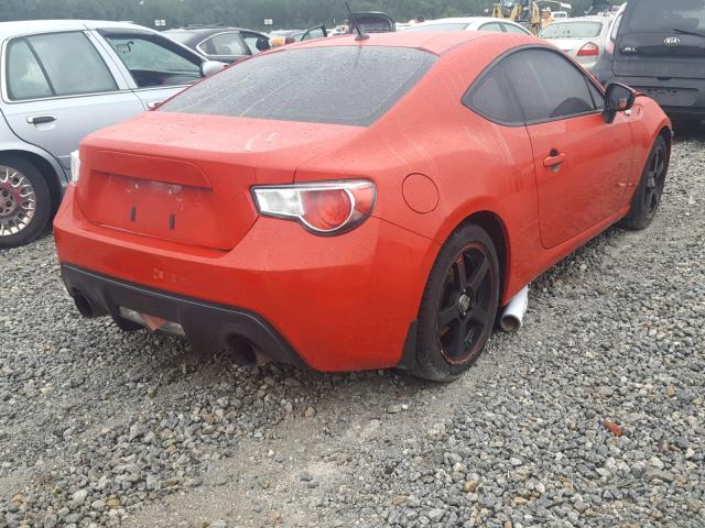 JF1ZNAA19D1704306 - 2013 TOYOTA SCION FR-S RED photo 4
